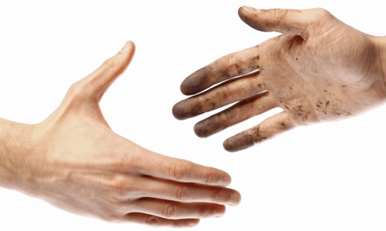 dirty hands as a cause of parasitic infection